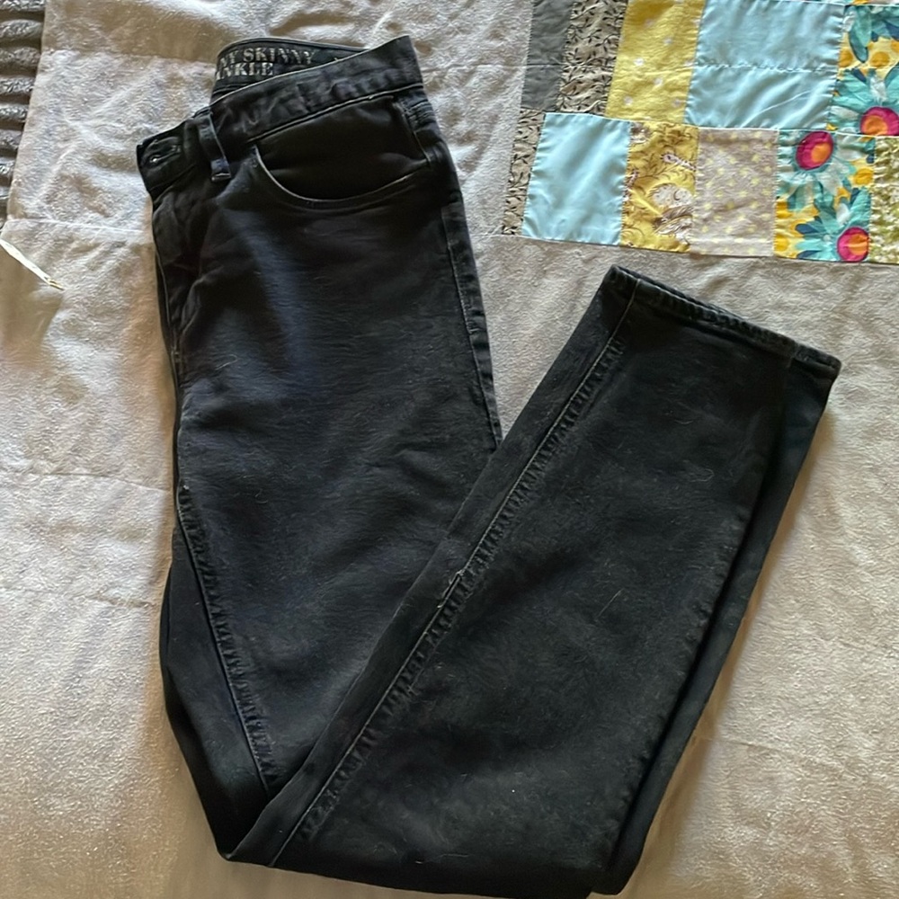 Madewell Skinny Skinny Ankle Jeans in Soft Black, Size 28